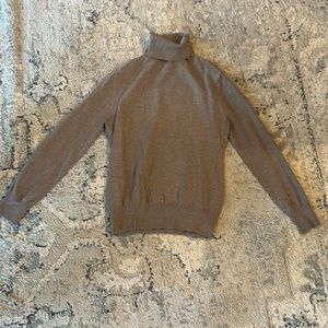 Taupe lightweight turtleneck sweater